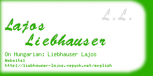 lajos liebhauser business card